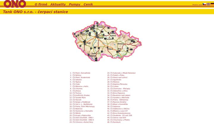 Screenshot of tank-ono.cz