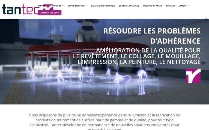 Screenshot of tantec.fr