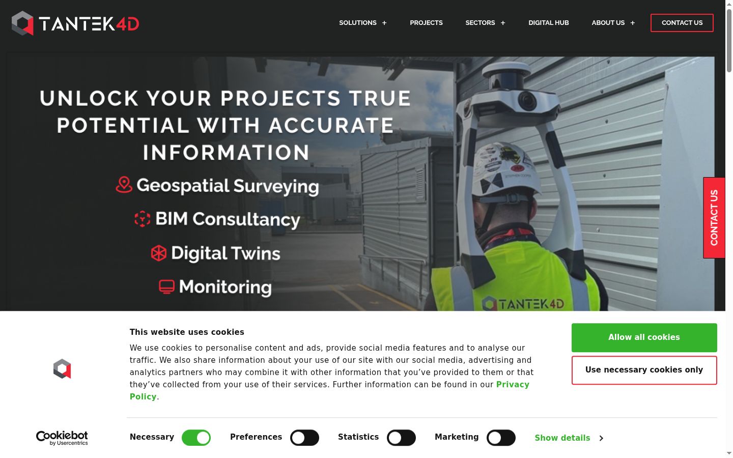 Screenshot of the consent banner shown before any interaction