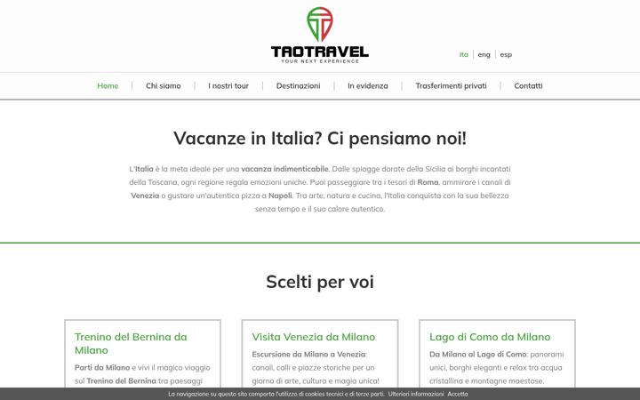 Snímek obrazovky taotravel.it