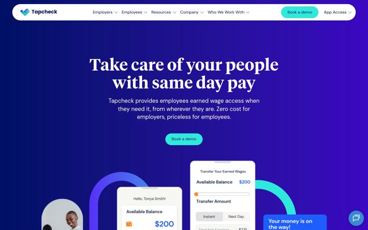 Screenshot of tapcheck.com