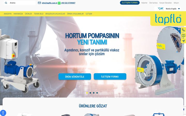 Snímek obrazovky tapflo.com.tr