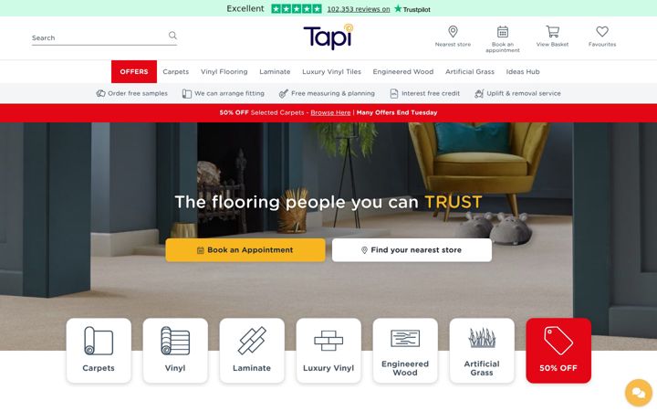Zrzut ekranu tapi.co.uk