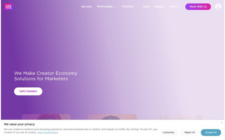 Captura de pantalla de tapinfluence.com