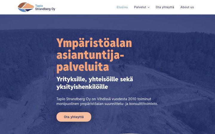 Captură de ecran a tapiostrandberg.fi