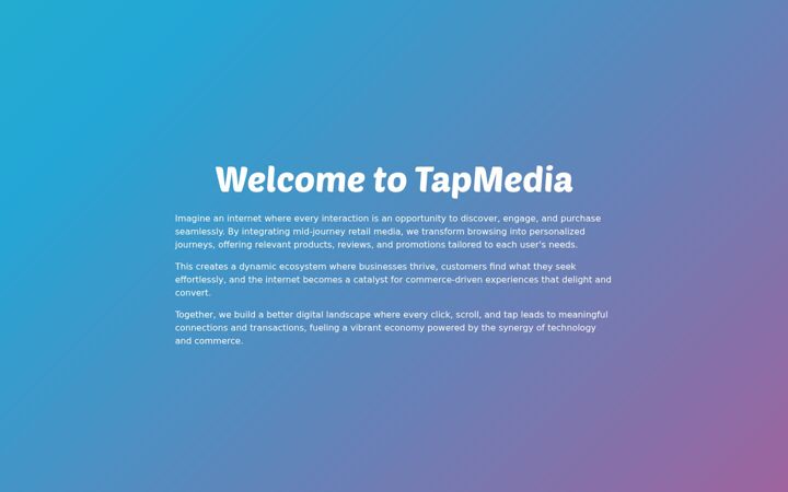 Screenshot of tapmedia.io