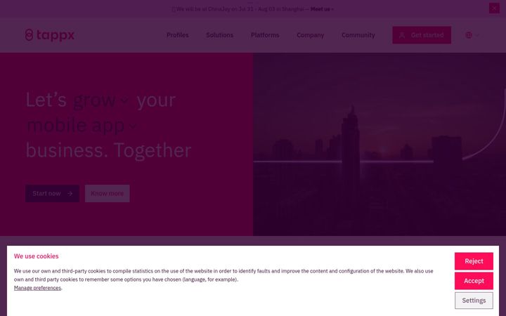 Screenshot di tappx.com