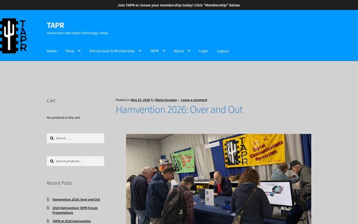 Screenshot of tapr.org