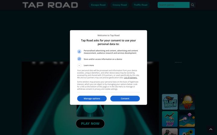 Screenshot of taproad.io