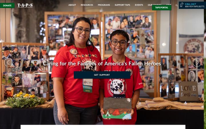 Screenshot of taps.org