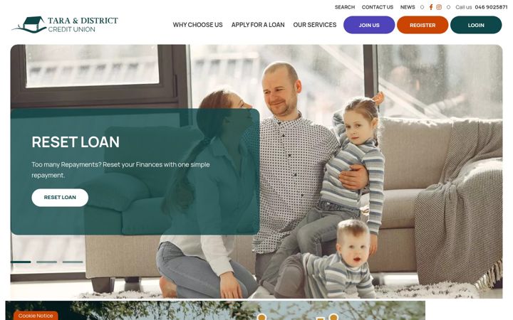 Screenshot of taracreditunion.ie
