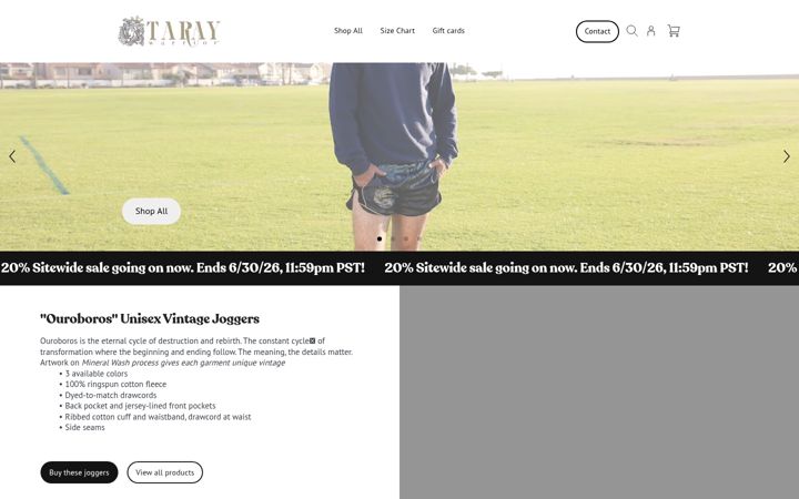 Screenshot of taraywarrior.com