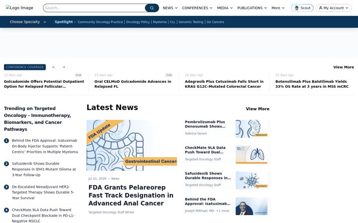 Screenshot of targetedonc.com
