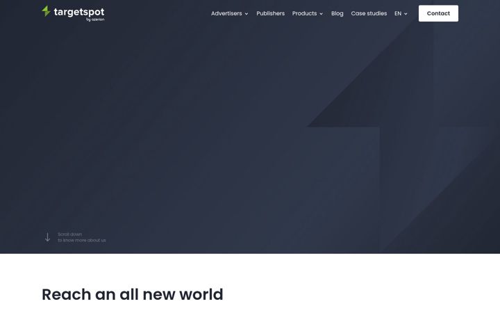 Captura de ecrã de targetspot.com