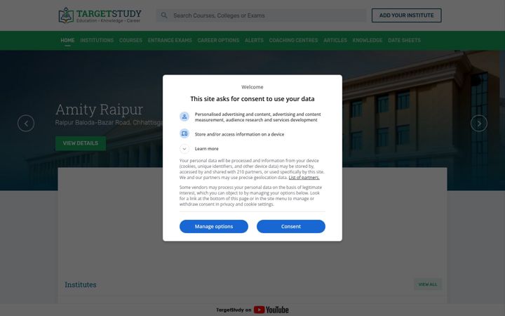 Ekraanipilt saidist targetstudy.com