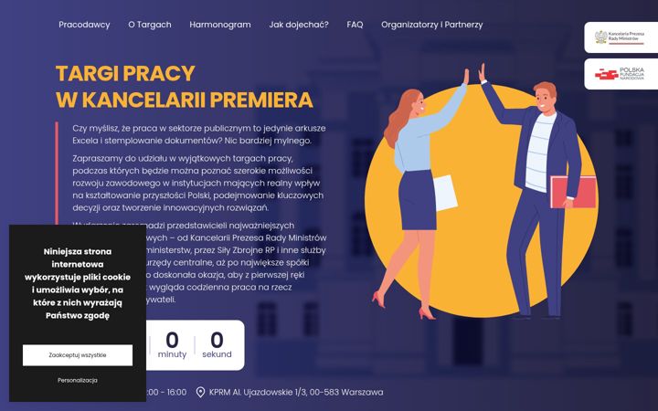 Posnetek zaslona targipracy.gov.pl