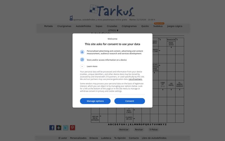 Screenshot ta' tarkus.info