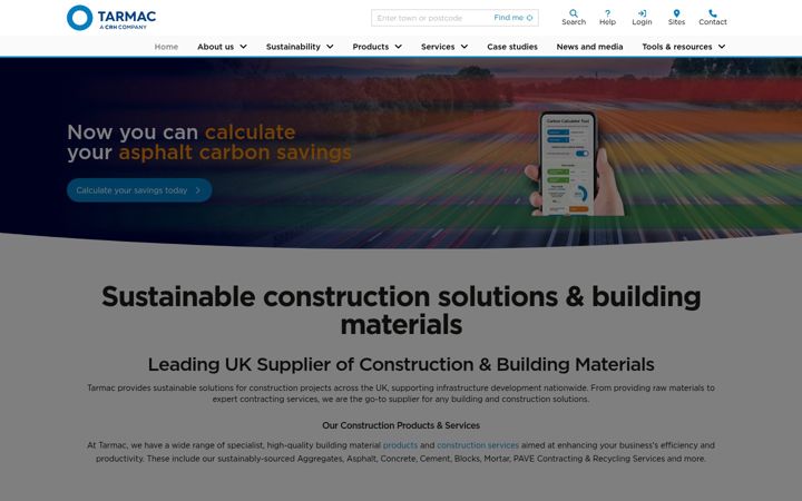 Screenshot of tarmac.com