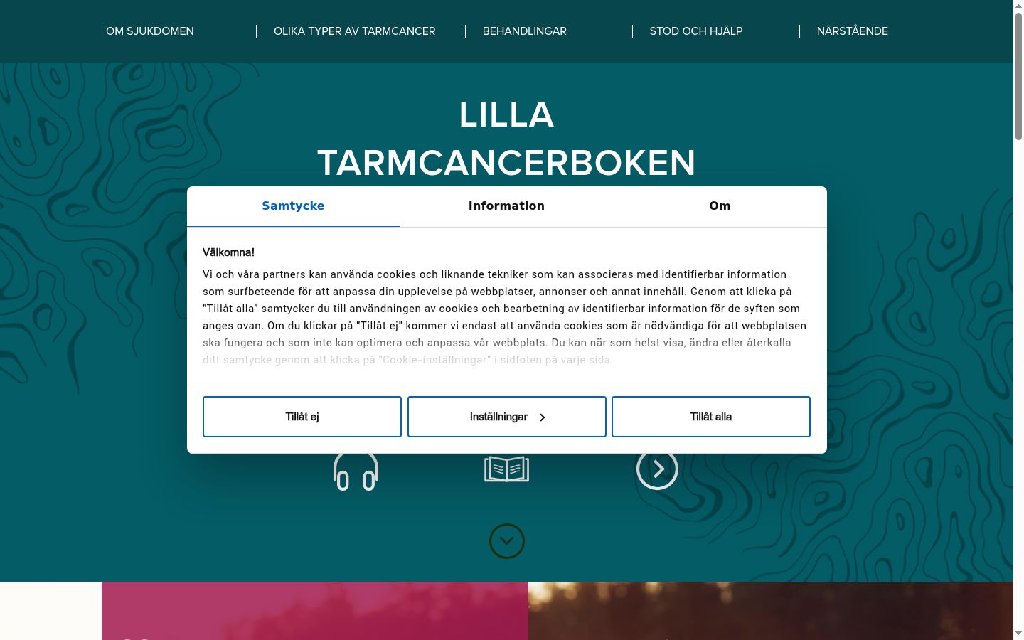 Screenshot tal-banner tal-kunsens muri qabel kwalunkwe interazzjoni