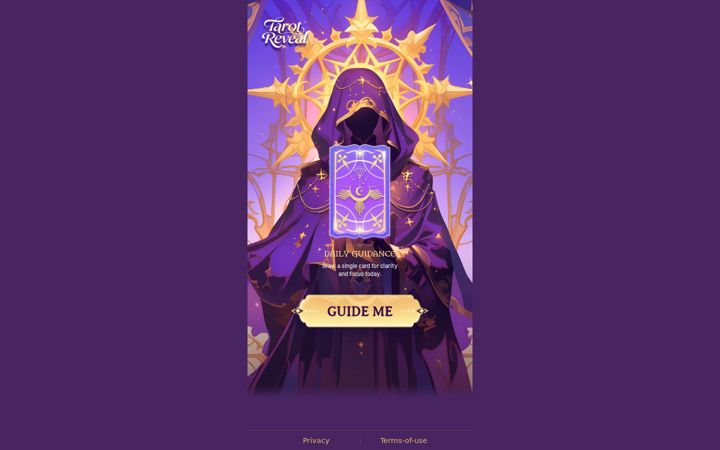 Screenshot of tarotreveal.net