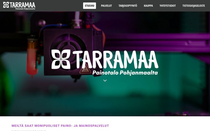 Snimka zaslona za tarramaa.fi