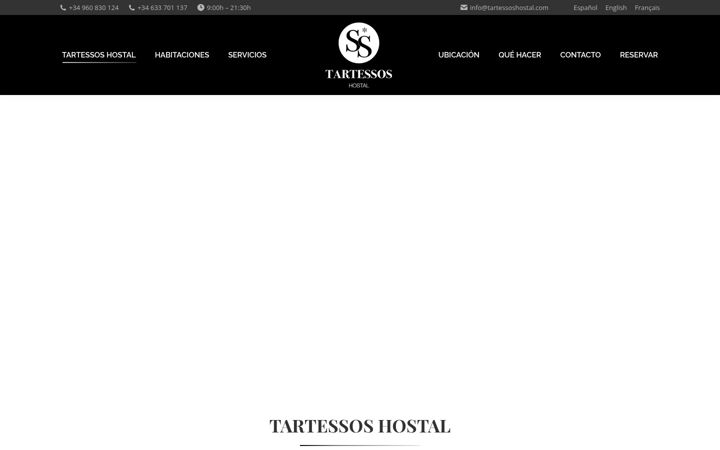Screenshot of tartessoshostal.com