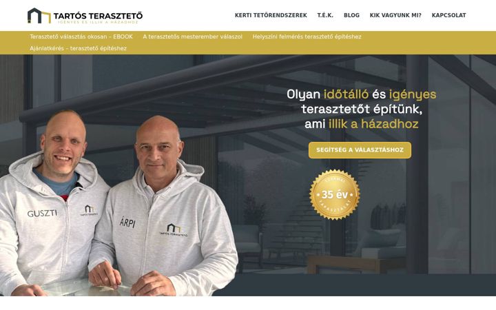 Skjámynd af tartos-teraszteto.hu
