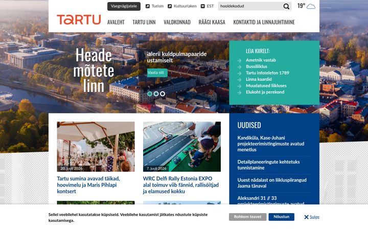 Screenshot of tartu.ee