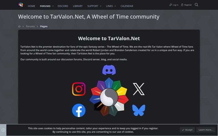 Skærmbillede af tarvalon.net