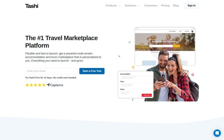 Screenshot of tashi.travel