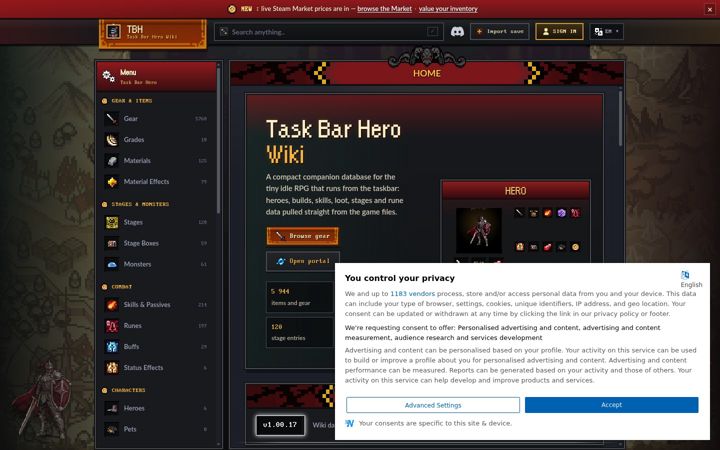 Screenshot of taskbarhero.wiki