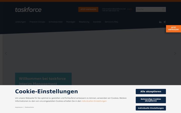 Screenshot of taskforce.net