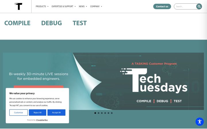 Screenshot of tasking.com