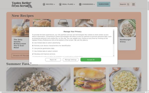 Screenshot of tastesbetterfromscratch.com