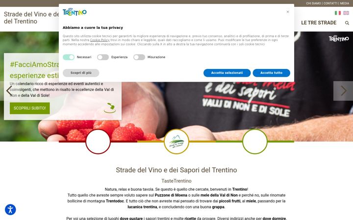 Screenshot of tastetrentino.it