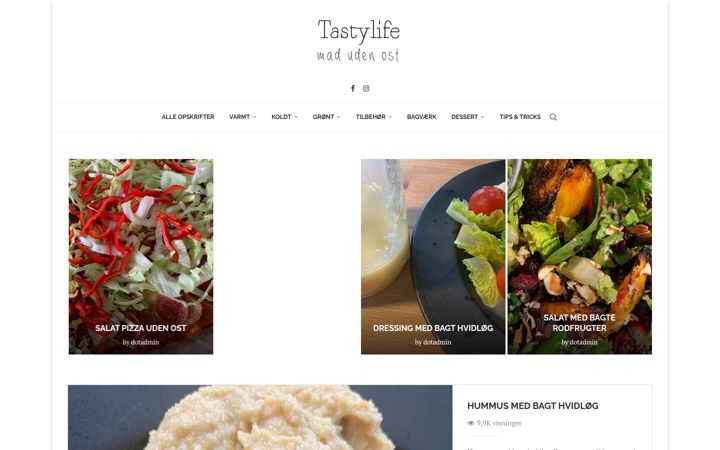 Screenshot of tastylife.dk