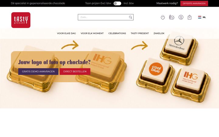 Screenshot of tastypresent.nl