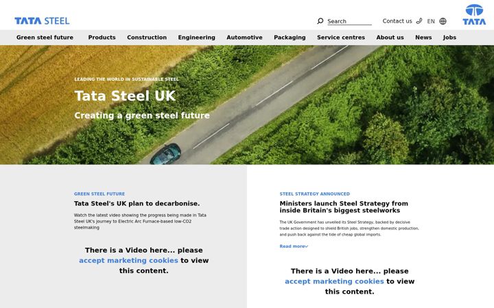 Ekrano kopija tatasteeluk.com