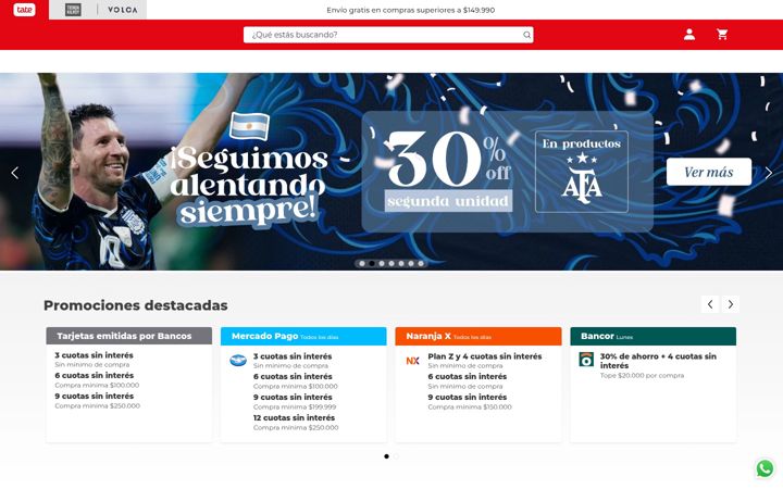 Screenshot of tate.com.ar
