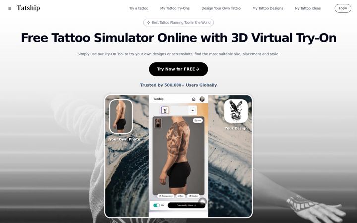 Screenshot of tatship.com