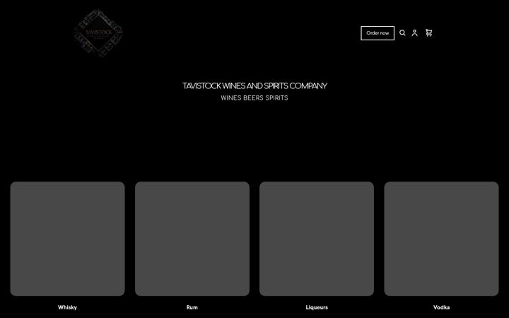 Screenshot stránky tavistockwinesandspiritscompany.co.uk