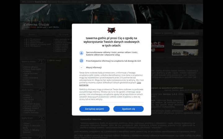 Screenshot of tawerna-gothic.pl