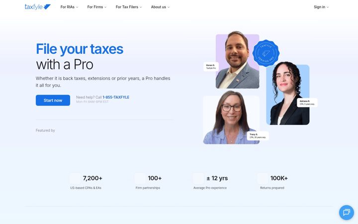 Screenshot of taxfyle.com