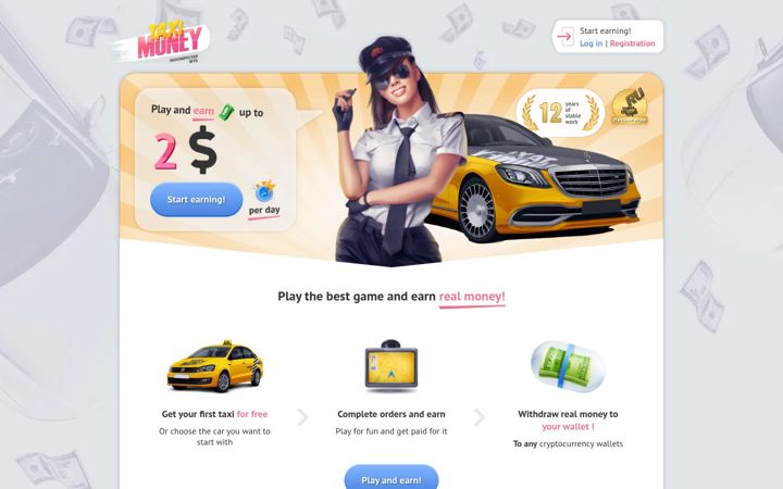 Screenshot of taxi-money.net