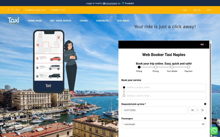 Screenshot di taxi-naples.com