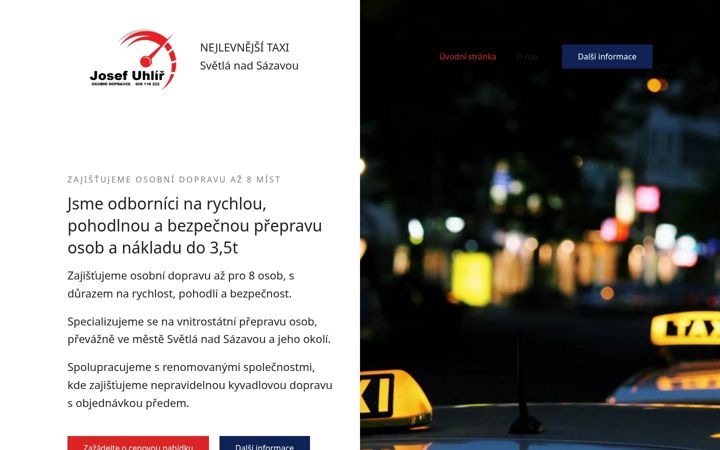 Screenshot of taxi-svetla.cz