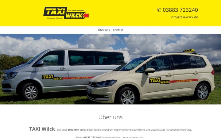 Captură de ecran a taxi-wilck.de