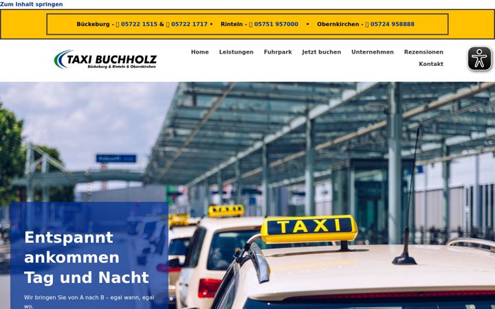 Screenshot of taxibuchholz.de