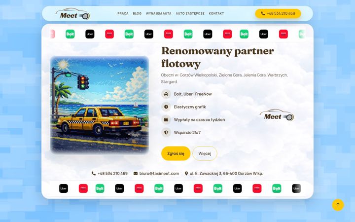 Screenshot von taximeet.com