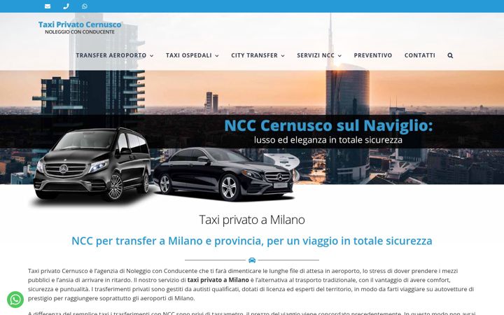 Zrzut ekranu taxiprivatocernusco.it